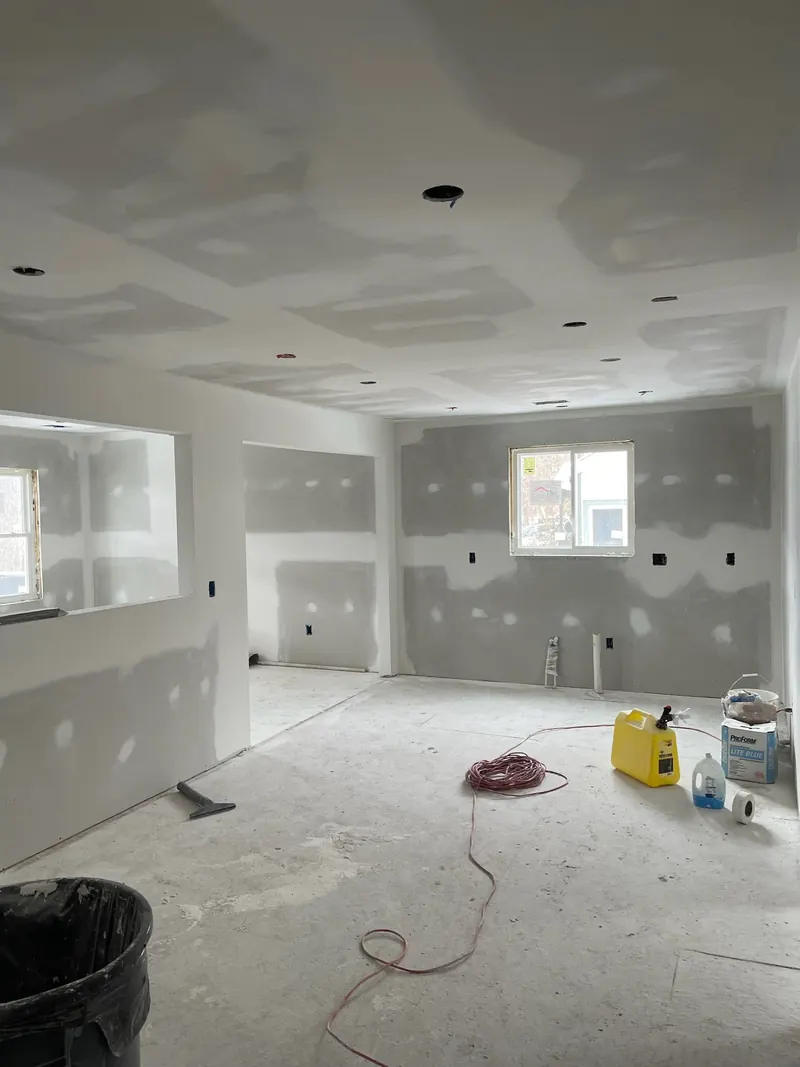 Drywall joints and ceilings being finished by AJ Drywall